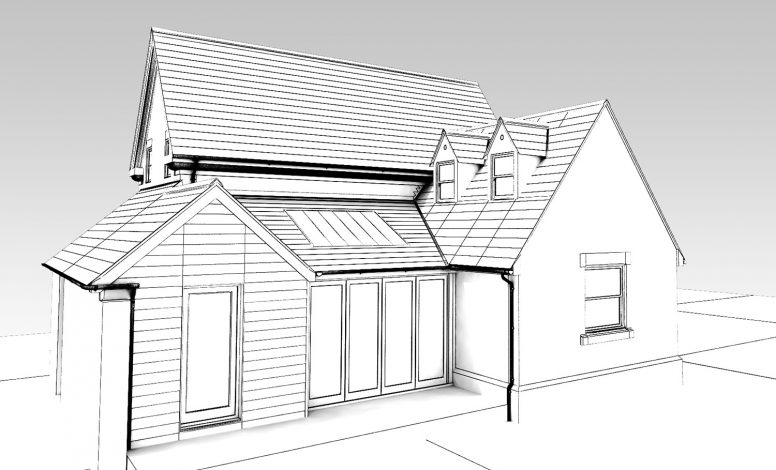 Proposed Extension, wireframe